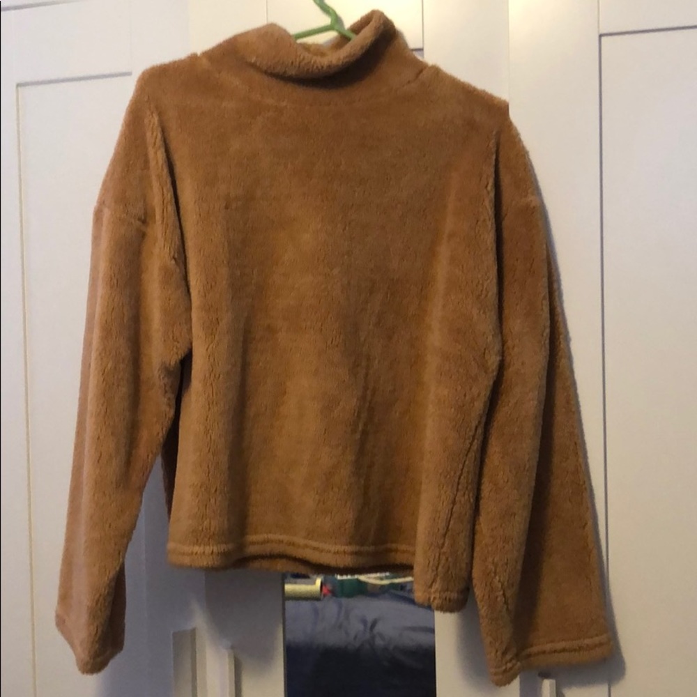 Top shop teddy bear fuzzy sod turtle neck